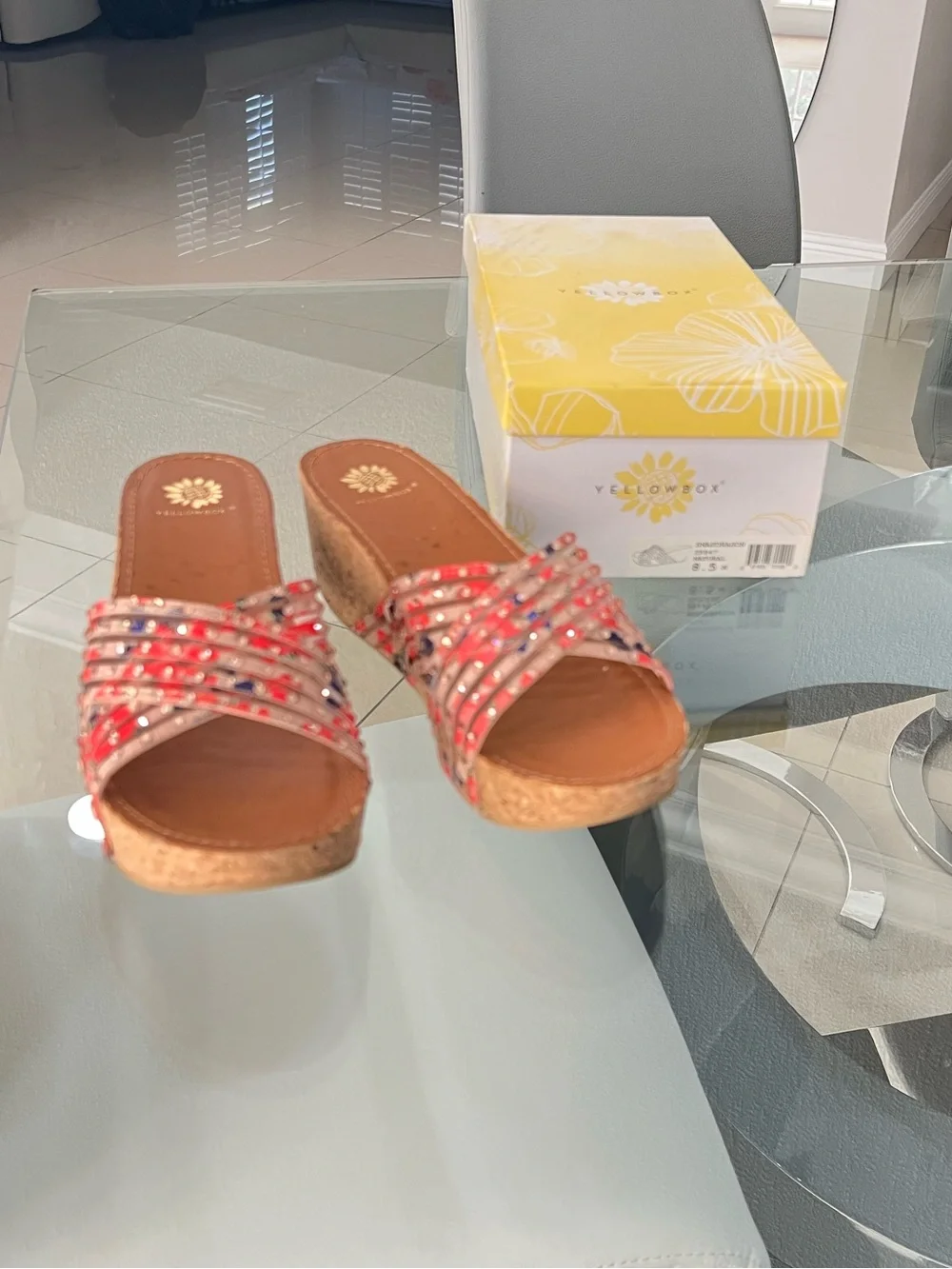 Yellowbox Women's Wedge Sandals size 8.5
